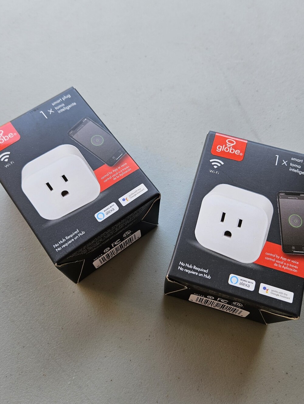 Set Of 2-Globe Electric Collection Wi-Fi Smart Plug No Hub Required Voice Or App